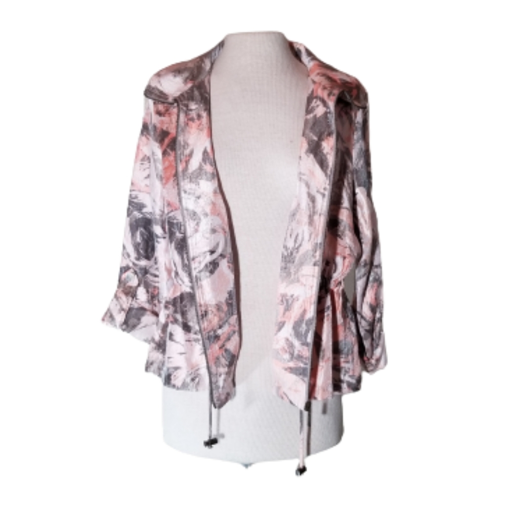 Ruby Rd. Lightweight Jacket Abstract Floral Pink Size 12P - Picture 5 of 15